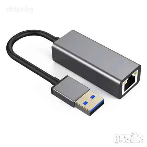 Мрежов адаптер DeTech USB 2.0 - RJ45, снимка 1 - Мрежови адаптери - 47568802