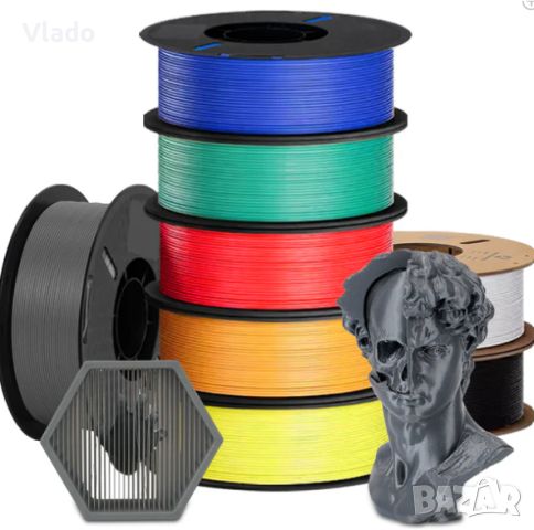 филамент filament за 3D принтери PLA и PETG, снимка 1 - Друга електроника - 46551332