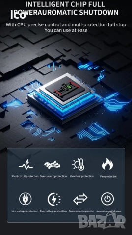 Интелигентно импулсно Ремонтно зарядно 12v 6A, снимка 4 - Други инструменти - 52336282