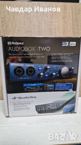 PreSonus AudioBox itwo Studio - USB  Audio Interface Condenser Mic and Headphone, снимка 1 - Ресийвъри, усилватели, смесителни пултове - 48814636