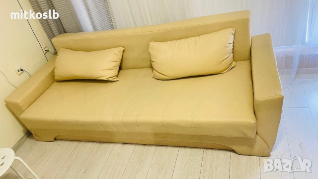 Кожен диван разтегателен 
