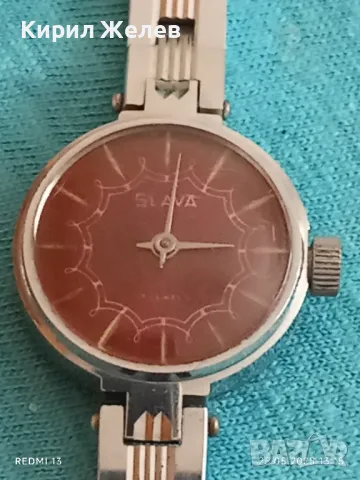 Стар механичен часовник дамски СЛАВА СССР 17 камъка за ремонт части КОЛЕКЦИЯ 43889, снимка 4 - Антикварни и старинни предмети - 50419582