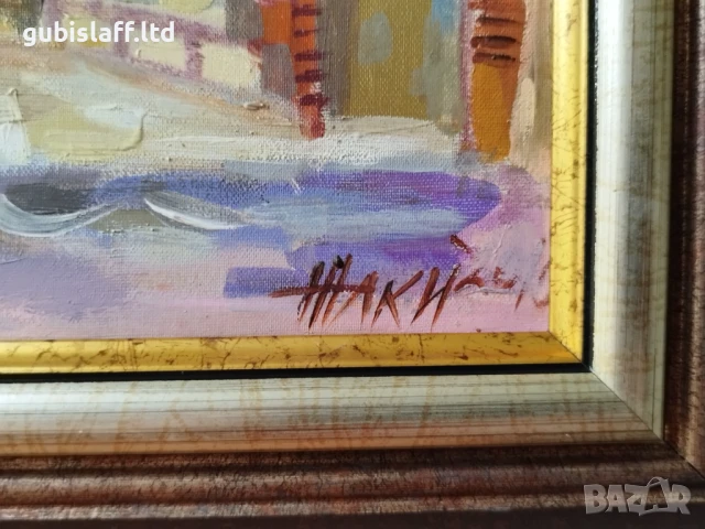 Картина "Старият Несебър", худ. Жаклина Ямелиева, 2010 г., снимка 3 - Картини - 51166550