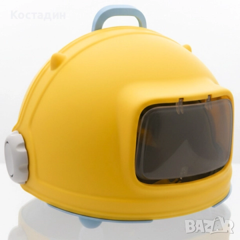 Закрита/Затворена Котешка Тоалетна - 55.4см/49см/41.7см - Жълта разцветка - Pet-Interest, снимка 2 - За котки - 52704007