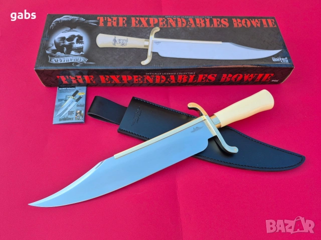 Масивен нож "THE EXPENDABLES BOWIE",Непобедимите, снимка 2 - Ножове - 53163221