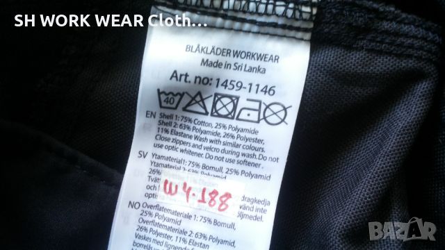 BLAKLADER 1459-1146 Service Stretch Work Trouser размер 48 / S - M работен панталон W4-188, снимка 18 - Панталони - 46337329