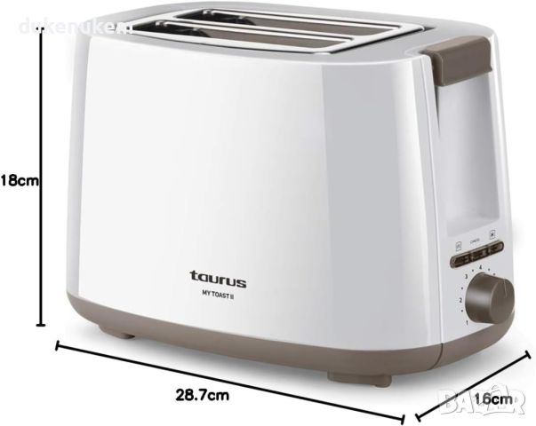 Тостер Taurus My Toast II 750W, снимка 5 - Тостери - 46456153