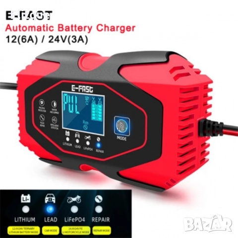 Умно зарядно за акумулатор 12/24V, ZYX-J40, снимка 10 - Друга електроника - 52714233