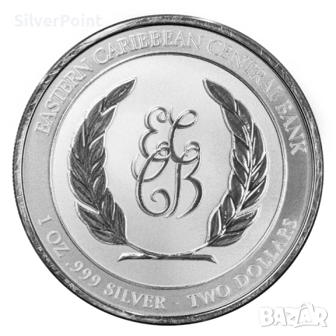 Сребърна монета Регата от серията Източни Кариби, снимка 2 - Нумизматика и бонистика - 52854948