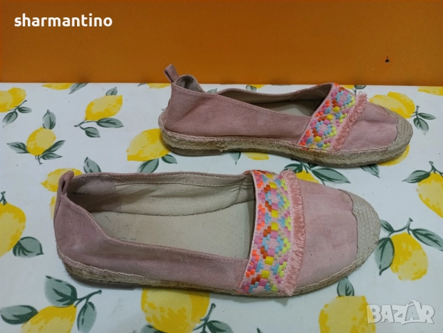 Кожени еспадрили N 39 - 6 лв, снимка 2 - Пантофи - 51635760