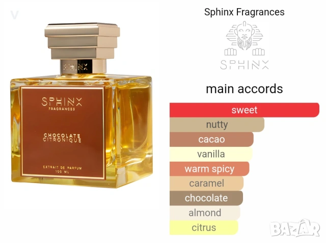 Нов парфюм на Sphinx Fragrances - Chocolate Citronique шоколад с портокал , снимка 4 - Дамски парфюми - 53150041