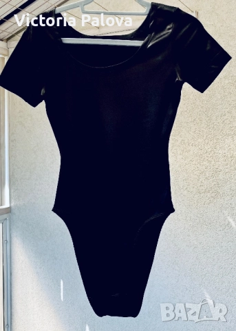 Черна блуза-боди