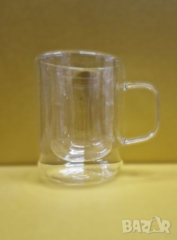 Стъклена чаша за капучино или чай с двойно дъно 350 мл - ПРОМОЦИЯ, снимка 7 - Чаши - 46420872