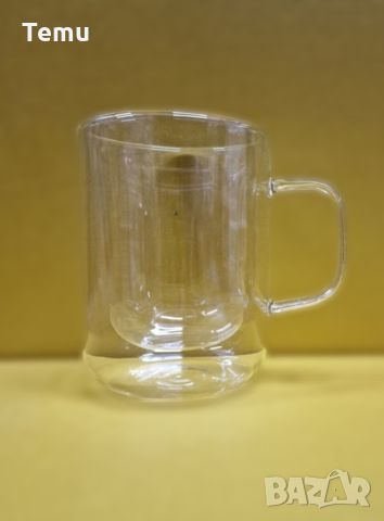 Стъклена чаша за капучино или чай с двойно дъно 350 мл - ПРОМОЦИЯ, снимка 7 - Чаши - 45775232