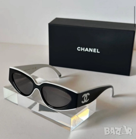 очила с черен обикновен калъф и ув защита chanel 