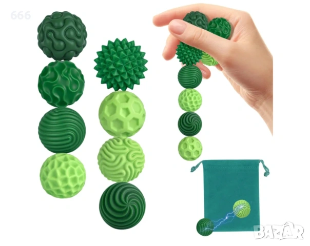 Комплект 8 броя магнитни топки, облекчаване на стреса и релаксация