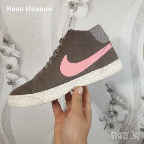 NIKE BLAZER MID LR WMNS DARK MUSHROOM / POLARIZED PINK  номер 41, снимка 11 - Маратонки - 45457022