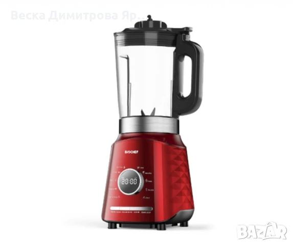 Вакуумен блендер и уред за приготвяне на супи Aurora - черен, червен, снимка 9 - Блендери - 50913345