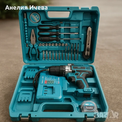 Комплект акомулаторен винтоверт 30 части , снимка 2 - Селскостопанска техника - 50794575