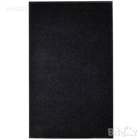 vidaXL Изтривалка, черна, 117x220 см, PVC(SKU:287665), снимка 3 - Килими - 49089648