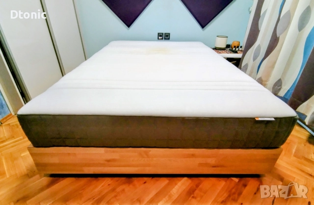 Легло IKEA MANDAL 140 x 200 (4 чекмеджета)  + Матрак IKЕA Hovag, снимка 6 - Спални и легла - 52437049