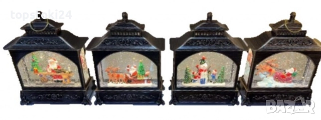 Коледна лампа със сняг и коледни орнаменти, снимка 3 - Други стоки за дома - 52352369