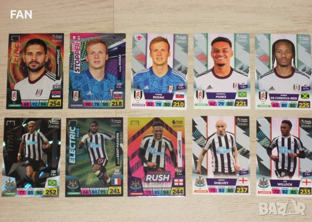 78 бр. футболни карти Панини от Висшата английска лига 2023 PANINI PREMIER LEAGUE ADRENALYN XL, снимка 10 - Футбол - 53401643