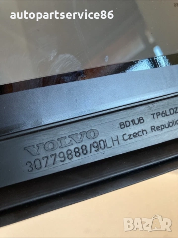 Задно ляво странично стъкло за Volvo S80 2400CC 185HP (2009) 30779888, снимка 2 - Части - 53774820