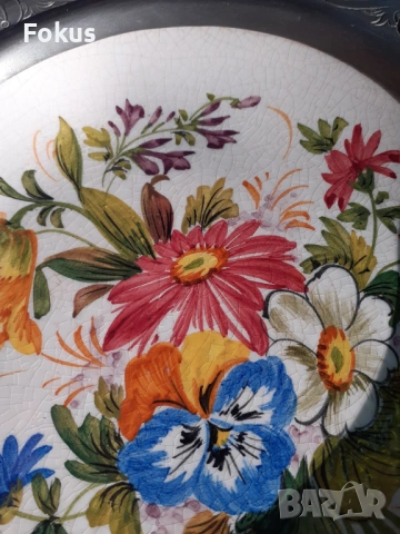 Стара и рядка колекционерска чиния за стена Bassano порцелан, снимка 3 - Антикварни и старинни предмети - 53461046