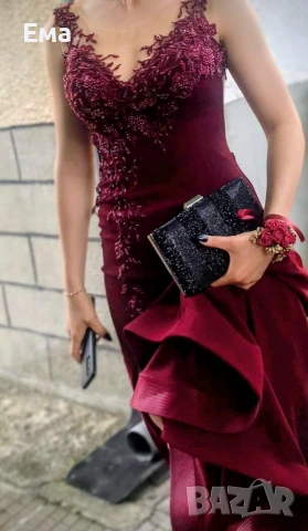 Бална рокля, цвят бордо, снимка 4 - Рокли - 53560398