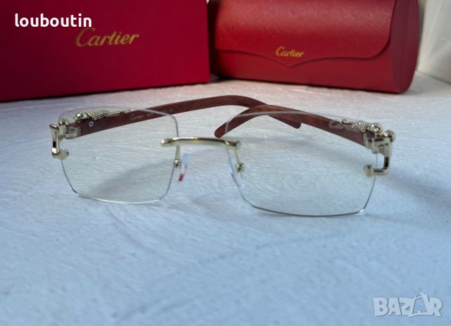 Cartier висок клас слънчеви очила Мъжки Дамски слънчеви с дървени дръжки, снимка 10 - Слънчеви и диоптрични очила - 45639990