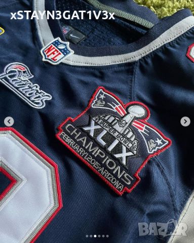 Оригинално Nike OnField jersey на New England Patriots - Tom Brady, с нашивките от Superbowl XLIX 💥, снимка 4 - Спортни дрехи, екипи - 45396585