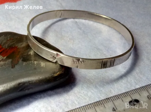 СТАРА ОСМАНСКА МАЙСТОРСКА МАСИВНА СРЕБЪРНА ГРИВНА СРЕБРО ВИСОКА ПРОБА с 2 РЕДКИ МАРКИРОВКИ 30814, снимка 2 - Антикварни и старинни предмети - 49959892