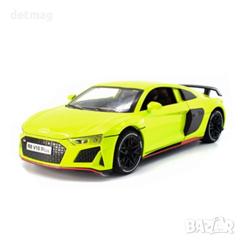 Метална количка AUDI R8 V10 PLUS МАЩАБ 1/24, снимка 3 - Колекции - 45683436