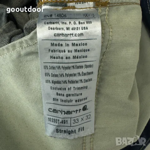 Carhartt Rugged Flex® Stright Fit Tapered Leg Jeans Size 33, снимка 7 - Дънки - 50436277