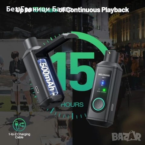 Нов XLR Bluetooth приемник BT 5.3 150ft 15h Hi-Fi за миксер/PA/DJ MB-1, снимка 3 - Други - 53524017