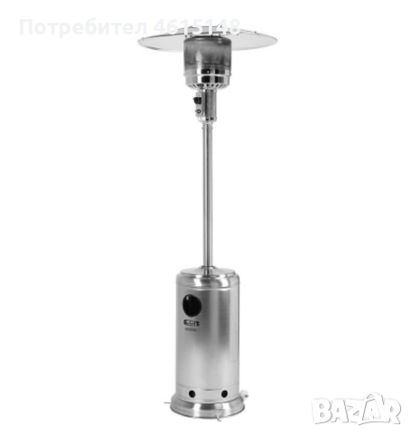 Външен газов отоплител, 13kW, гъба, инокс