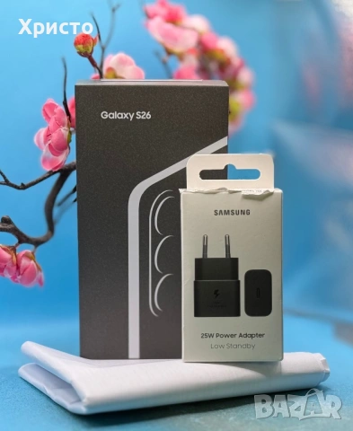 НОВ!!! Samsung Galaxy S26, Dual SIM, 12GB RAM, 512GB, 5G, Sky Blue + адаптер , снимка 2 - Samsung - 53778800