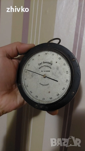 Антикварен анероиден барометър Carl Bamberg (Berlin-Friedenau) – Началото на XX век