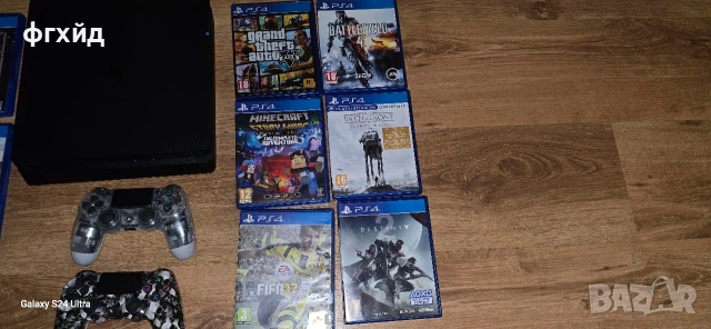 PS4 Slim-500 Гб + 2 Контролера и 9 игри, снимка 3 - Игри за PlayStation - 53143301