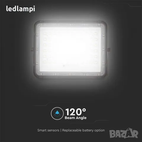 Соларен LED Прожектор 15W 1200Lm IP68, снимка 3 - Соларни лампи - 48632224