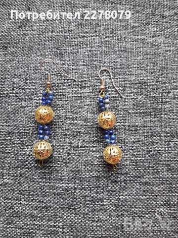 Обеци от полускъпоценни камъни - ръчна изработка, снимка 5 - Обеци - 44764262