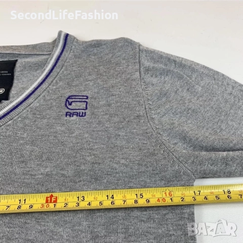 Дамски пуловер с V-образно деколте G-Star Raw Just The Product, размер M, снимка 7 - Блузи с дълъг ръкав и пуловери - 52796494