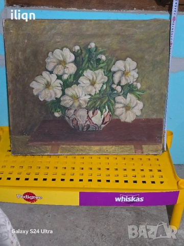 Голяма стара картина размери на снимките. Цена 49.99€. , снимка 3 - Картини - 53918440