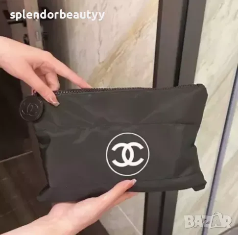 Chanel Beauty Gifts черна козметична чанта, makeup несесер , снимка 3 - Чанти - 49121185