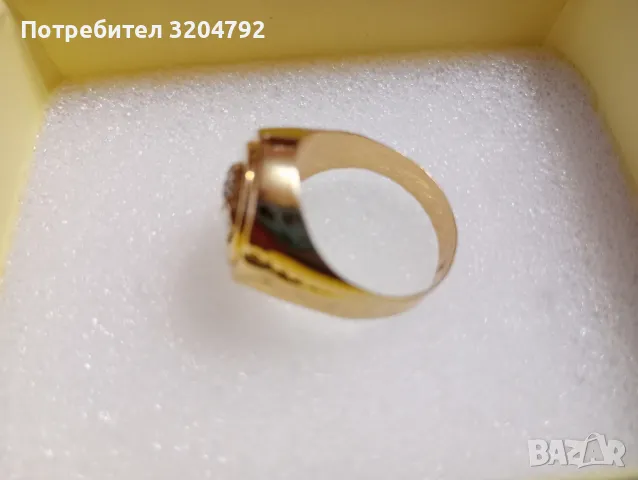 Мъжки златен пръстен 14к, снимка 6 - Пръстени - 49695899