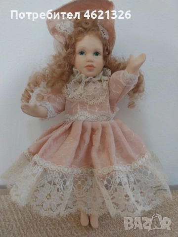 Колекционерска порцеланова кукла от бисквитен порцелан, като нова