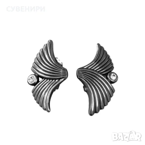 Посребрени винтидж обеци Ermani Bulatti, снимка 4 - Обеци - 49904216