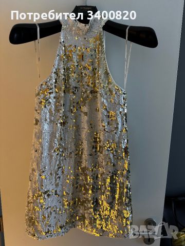 Диско рокля на пайети, снимка 1 - Рокли - 46216889