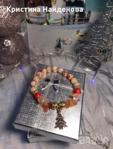 Предлагам коледни бижута с естествени камъни, снимка 11 - Колиета, медальони, синджири - 52522299